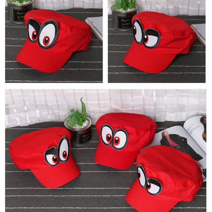 Anime-Spiel „Super Luigi Brothers“ – Cosplay-Hut – „Cosplay Odyssey“ – Unisex für Erwachsene – lustiger Sonnenhut mit großen Augen – Baseballkappe