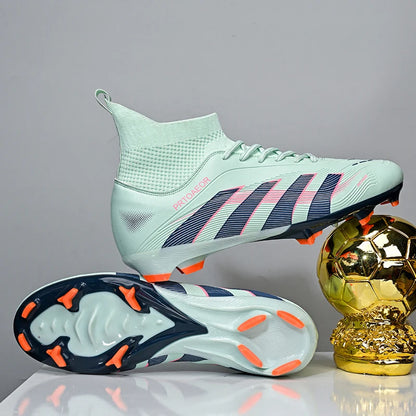 New Men Football Boots Match Soccer Shoes Boys Sneakers Comfortable Professional Non-Slip TF/FG Ankle Sports Shoes Unisex