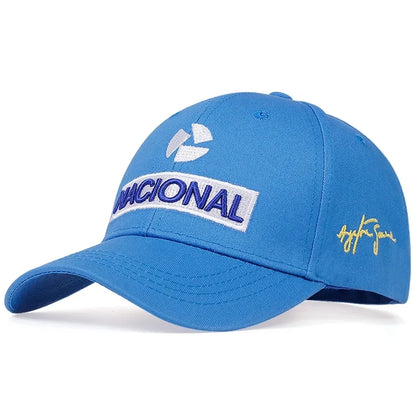 Bonés de baseball unissexo com bordado de letras NACIONAL, para primavera e outono, chapéus casuais ajustáveis para exterior, chapéu de proteção solar, boné desportivo de golfe