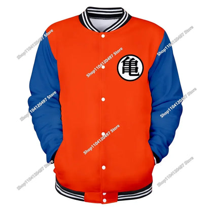 Dragon Ball Streetwear Baseball Uniform for Men Women Son Goku Adults Costumes Jackets Spring Fall Coat Cardigan Sweatshirt Gift
