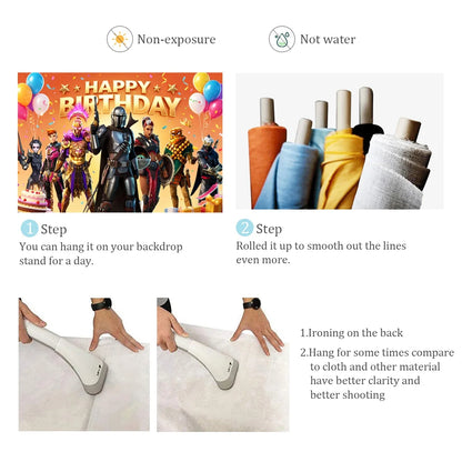 Fortnite Game Theme Birthday Party Decoration Background Fortnite Gamer Banner Boys Girls Photography Supplies Backdrop Kid Gift