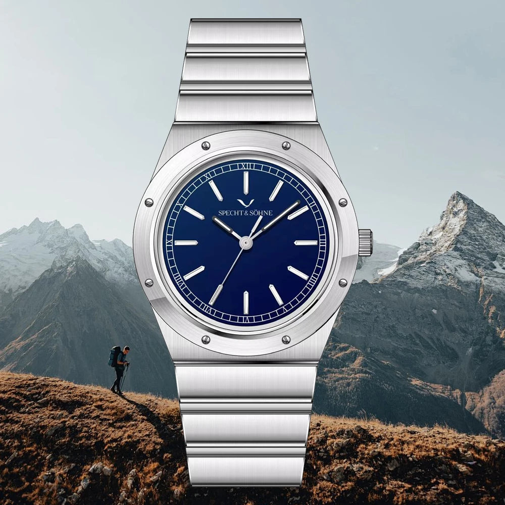 New Arrivals 2026 Specht & Söhne Luxury Watch 38MM Men's Quartz Super Slim Stainless Steel Sapphire Crystal 50M Water Resistant