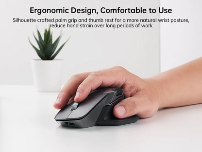Bezprzewodowa, ergonomiczna mysz Rapoo MT760L/MT760M Multi-mode, akumulatorowa, 4000 DPI, obsługa do 4 urządzeń, Bluetooth