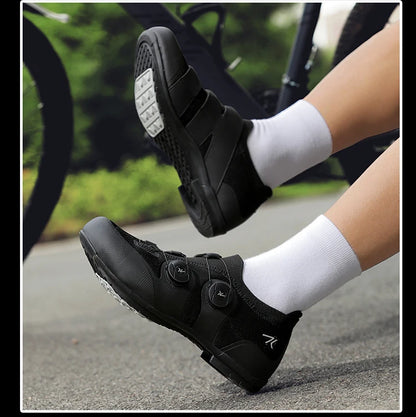 Cyklistické boty na silniční kolo, unisex, HsYixin, prodyšné, se samozamykacím systémem SPD, protiskluzové, závodní boty na silniční kolo, ploché, MTB, cyklistické tenisky