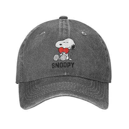 Sleeping Snoopy Baseball Caps Casual Distressed Washed  Snapback Cap Unisex Style Outdoor Summer Adjustable Caps Hat
