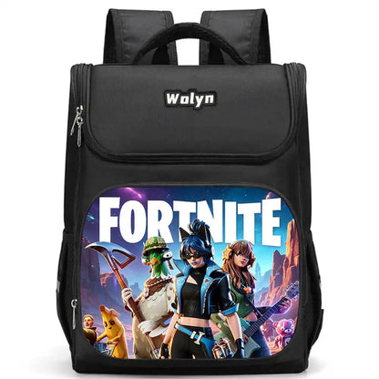 School Backpack With Multi Compartment ,Large Cartoon Fortnite School Bags For Boys & Girls,Durable Child Backpack For Aged 5-10