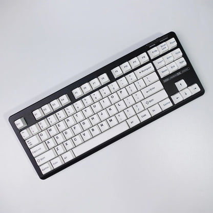 KBDiy GMK BOW Keycaps Cherry Profile Retro White And Black Double Shot PBT Keycap 7u for Mechanical Gaming Keyboard Key Caps Set