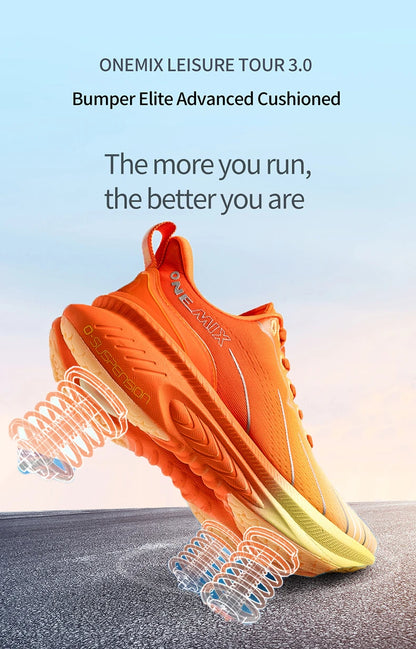 ONEMIX: nuevas zapatillas de running con amortiguación para hombre, adecuadas para corredores intensivos; zapatillas deportivas con cordones para mujer; zapatillas deportivas antideslizantes para hombre, para uso al aire libre.