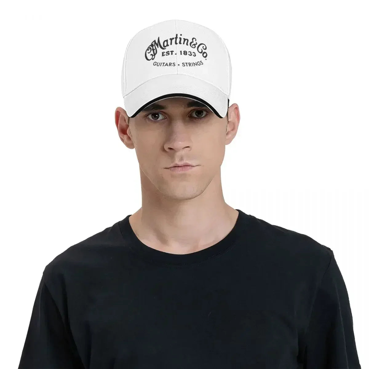 Casquette de baseball Martin Guitar Black Design authentique, streetwear, bonnets d'hiver pour femme et homme