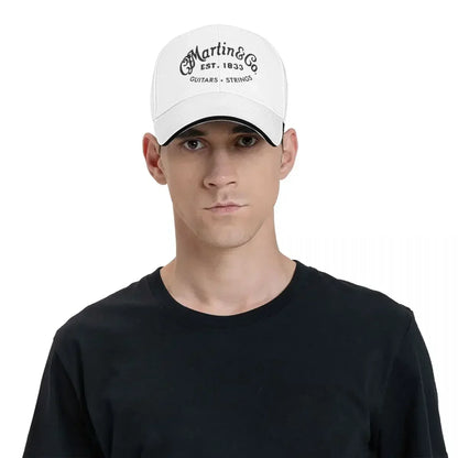 Casquette de baseball Martin Guitar Black Design authentique, streetwear, bonnets d'hiver pour femme et homme