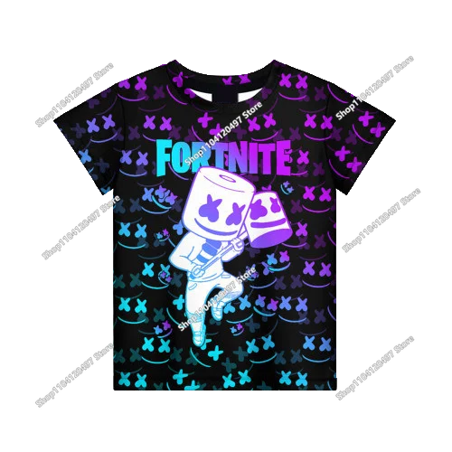 2026 Fortnite T-shirt Boys Summer Anime Game T Shirt Everyone T-Shirt Cute Tee Shirt Basic Battle Gamer Short Sleeve Man Tshirt