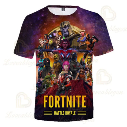 Fortnite Victory Kinderbekleidung für Jungen und Mädchen, Battle Royale 3D-Sweatshirt, Oberteile für Jungen und Mädchen, Kinder-T-Shirt, Hero-Teen-Tops
