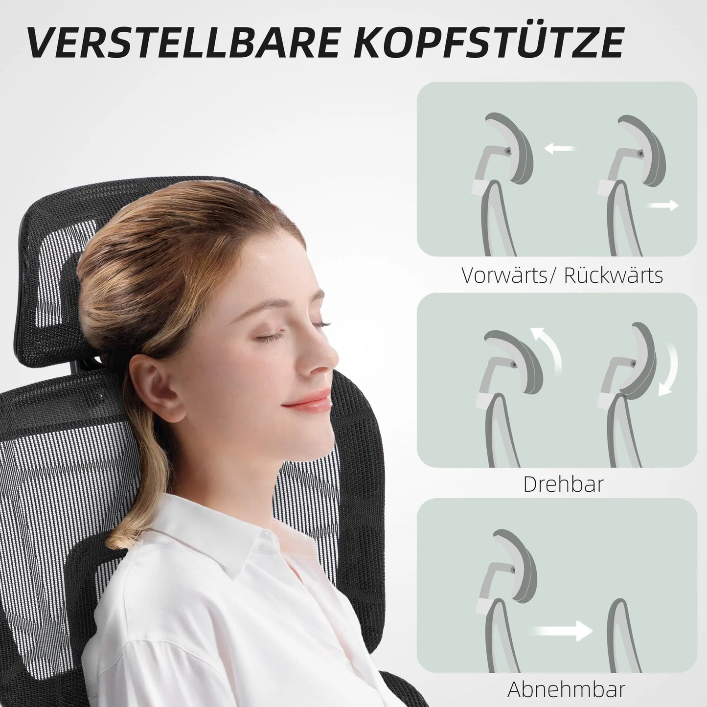Black Ergonomic Mesh Office Chair, Lumbar Support, Recliner & Footrest, Height Adjustable