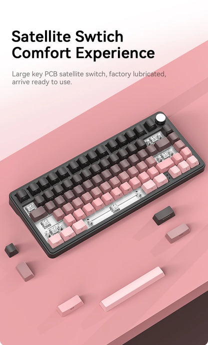 ATTACK SHARK X85/X85Pro Wireless Mechanical Keyboard 75% 82 Keys Tri-Mode Bluetooth Wired RGB Hot Swap Gasket Knob Large battery