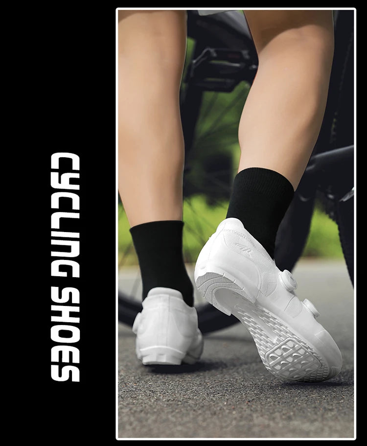 Cyklistické boty na silniční kolo, unisex, HsYixin, prodyšné, se samozamykacím systémem SPD, protiskluzové, závodní boty na silniční kolo, ploché, MTB, cyklistické tenisky