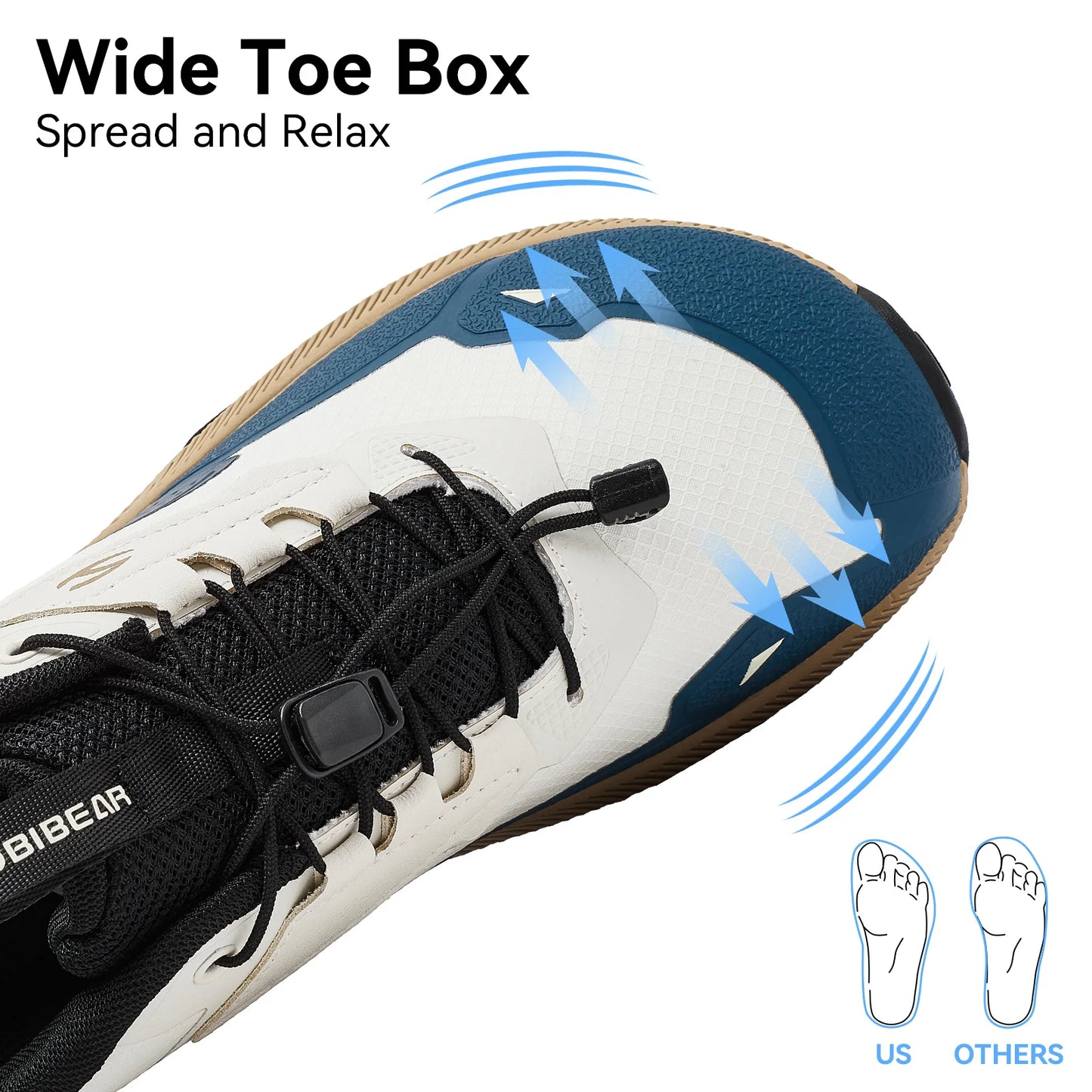 HOBIBEAR Unisex Running Shoes, Elastic Band Hiking Sneakers, Lightweight Breathable Casual Shoes