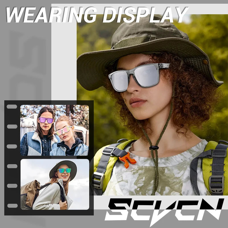SCVCN Polarized Hiking Eyewear Fishing Sunglasses Cycling Glasses Fashion UV400 Bike Men MTB Sports Bicycle Glasses Outdoor