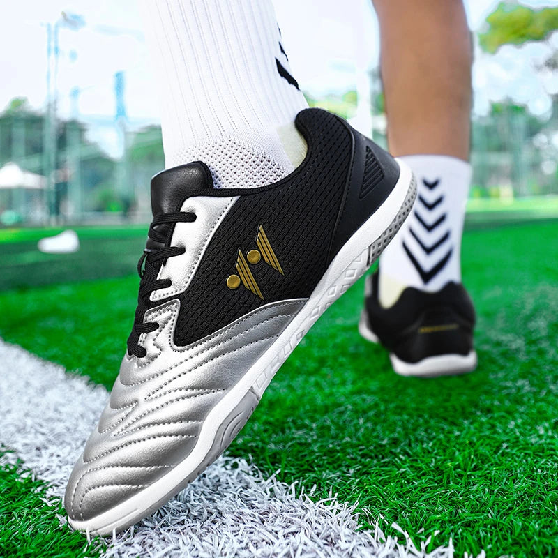 Ghete de fotbal premium pentru bărbați, înalte, pentru iarbă, adidași de futsal, încălțăminte de fotbal antiderapantă pentru meciuri, interior și exterior, foarte vândută pentru sport
