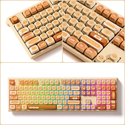 Akko MonsGeek MG108B Bun Wonderland Wireless Mechanical Keyboard MOG Profile RGB 108 Keys Full Size Hot Swap USB / 2.4G / BT 5.0