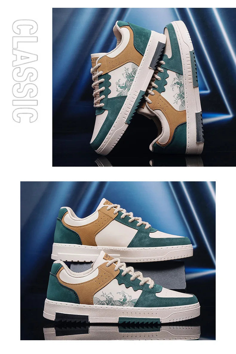 Pantofi casual noi de toamnă pentru bărbați, pantofi plat, respirabili, pentru exterior, adidași cu șireturi la modă, pantofi sport confortabili și la modă pentru bărbați, Zapatillas