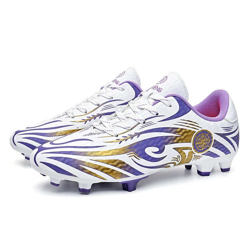 Scarpe da calcio originali da uomo, scarpe da allenamento, scarpe da calcio per bambini antiscivolo da esterno con tacchetti lunghi, scarpe da futsal da uomo, taglie 32-45