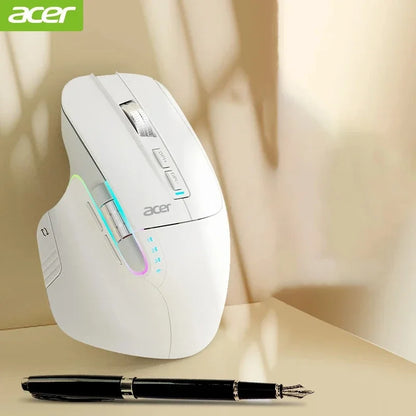 Acer Omr225 Gamer Mouse 3-mode Bluetooth Wireless Mouse Dual Scroll Ergonomic Mouse Custom Programming Gaming Mice Office Mice