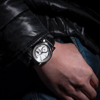 Sugess Moonphase Men's Watch Automatic Mechanical Watches for Tianjin Movement Sapphire Glass Water Resistant Wristwatches New