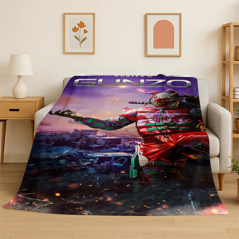 Call of Duty COD War Game Cartoon Flannel Blanket Soft Warm Throw Blanket for Bedroom Living Room Bed Travel Camping Picnic