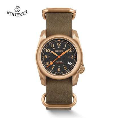 Boderry Field Watch VOYAGER Mens Watches 100M Waterproof Titanium Automatic Luminous For Seiko Movement Wristwatch