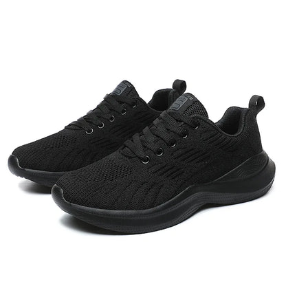 Adidași ușori de damă, la modă, pentru alergare, pantofi sport pentru activități în aer liber, pantofi de alergare confortabili din plasă respirabilă, cu pernă de aer și șireturi