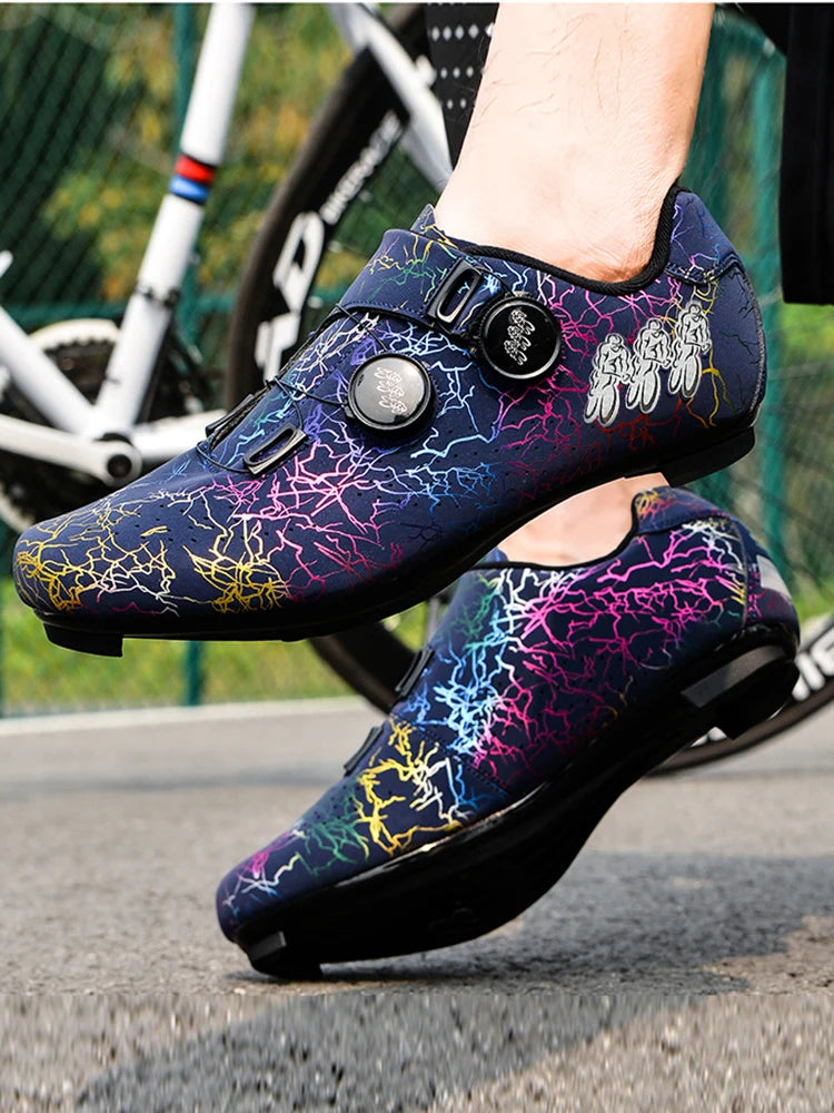 Scarpe da ciclismo professionali per bici da strada da uomo da gara con chiusura automatica, scarpe da ciclismo da donna con tacchetti SPD