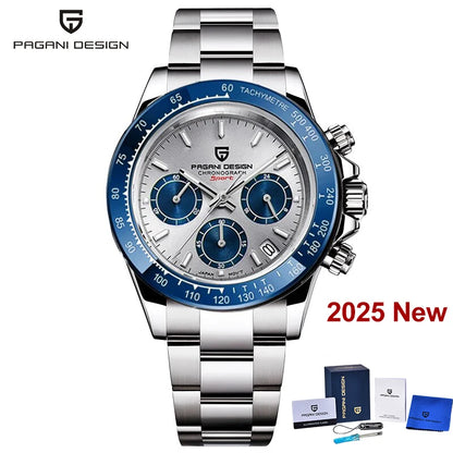 PAGANI DESIGN 2026 New Sport Chronograph Top Brand Luxury Quartz Watch For Men Sapphire crystal  Automatic Date Wrist watch Men