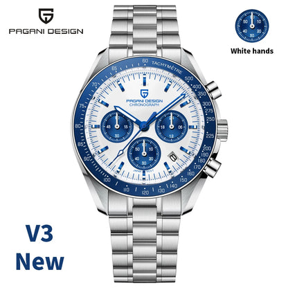 PAGANI DESIGN 2026 New Mens Watches Panda Moon Watch Luxury Quartz Watch For Men Automatic Date Sport Chronograph Wristwatch Men
