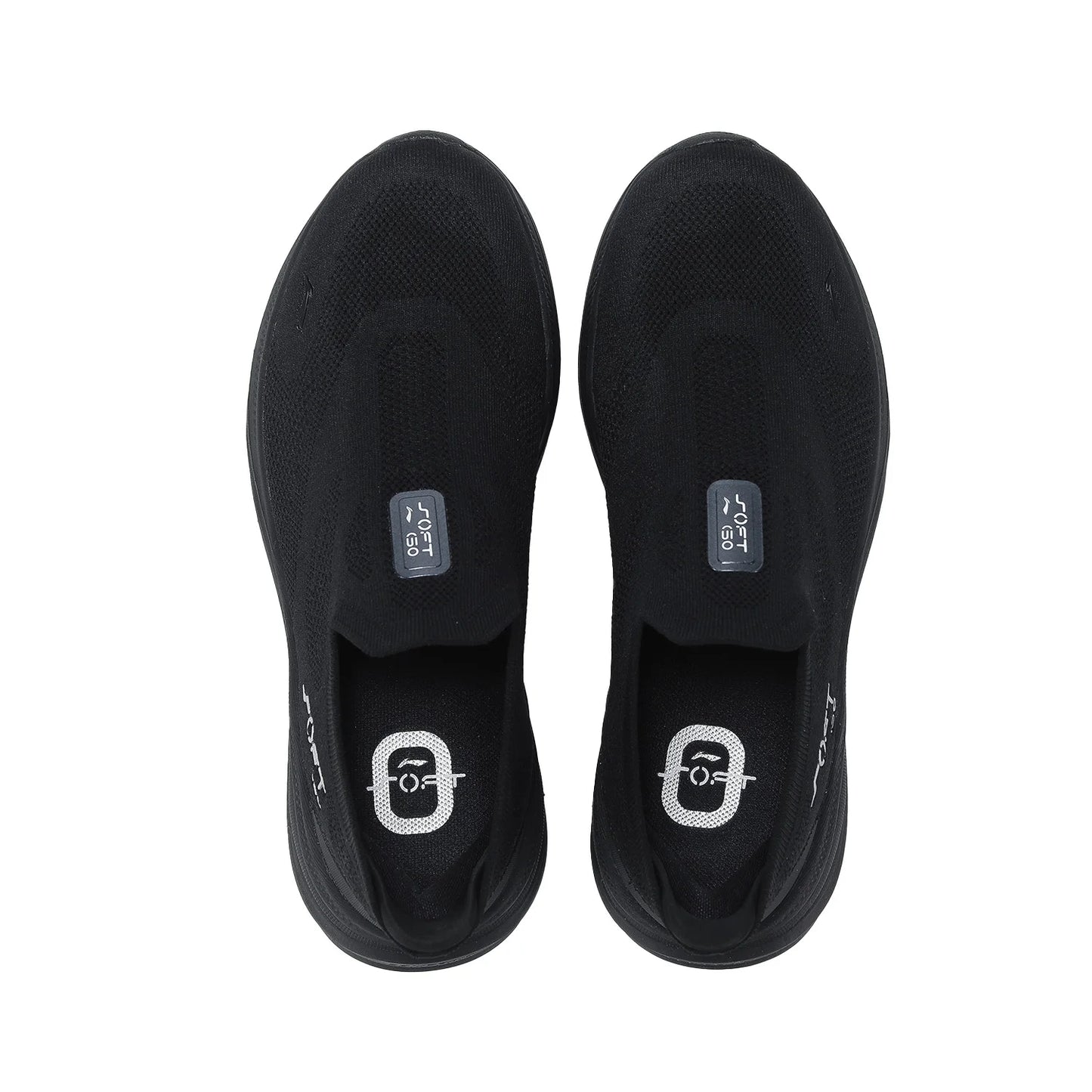 Li-Ning SOFT GO 2 KNIT slip-on wandelschoenen voor heren, casual, dempend, comfortabel en stabiel, LiNing mesh joggingsneakers voor dagelijks sporten AGLV017