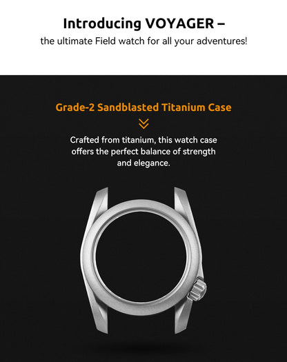 Boderry Field Watch VOYAGER Mens Watches 100M Waterproof Titanium Automatic Luminous For Seiko Movement Wristwatch