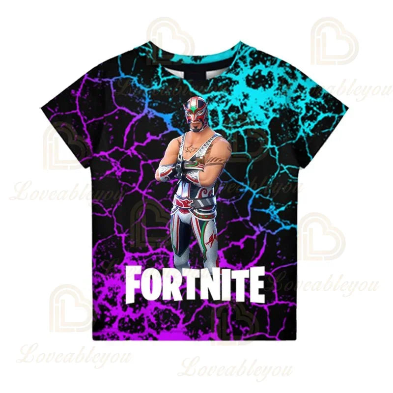 Fortnite Victory Royale Ninja Fashion 3D T-Shirts Summer Short Sleeve Children Clothing Cartoon Print Baby Clothes Kids T Shirt