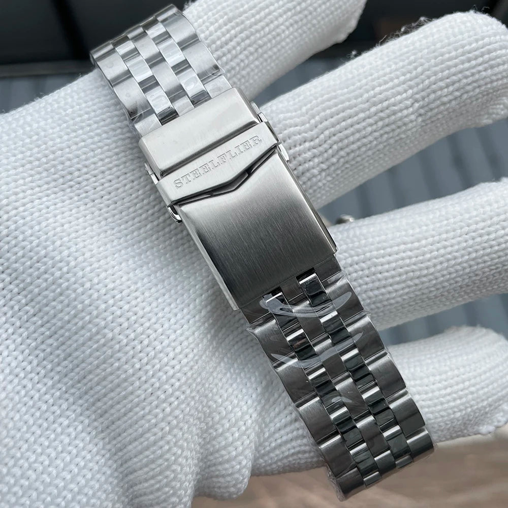 STEELFLIER Official SF743 Quartz Pilot VH31 Steel Strap Onion Crown 20Bar Waterproof Sapphire Crystal Luxury Dive Luminous Watch