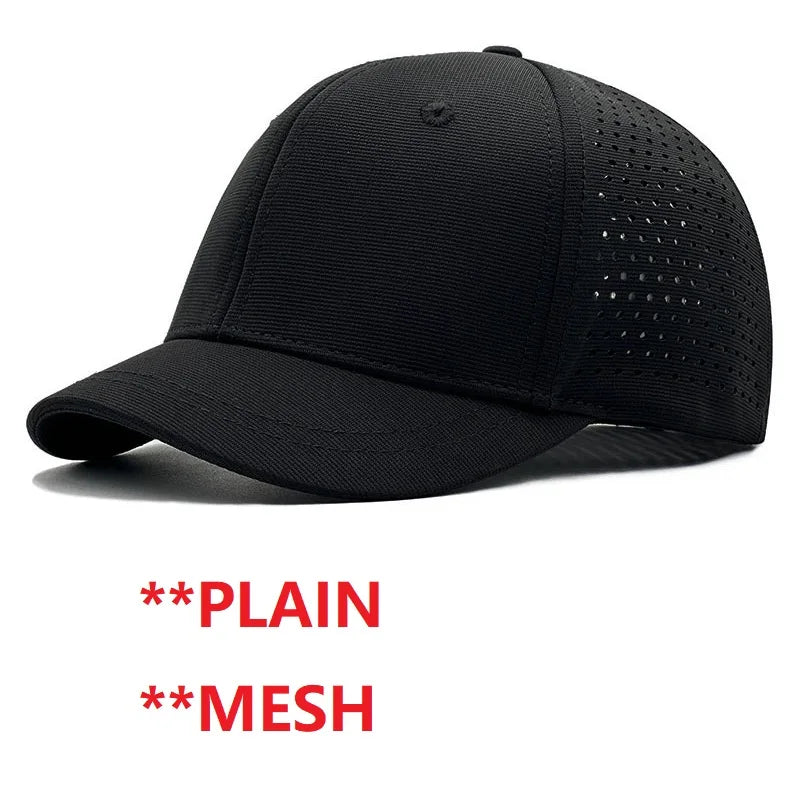 Big Head Hat Back Closed 5cm Short Brim Baseball Cap for Men Mesh Fitted Caps Stretchy Full Closed Caps 56-60cm 61-65cm