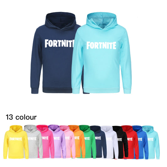 Kinder-Fortnite-Baby-Cartoon-Hoodie, Unisex-Kapuzenpullover mit langen Ärmeln für Jungen, lässige Jugend-Mäntel für Mädchen 1354