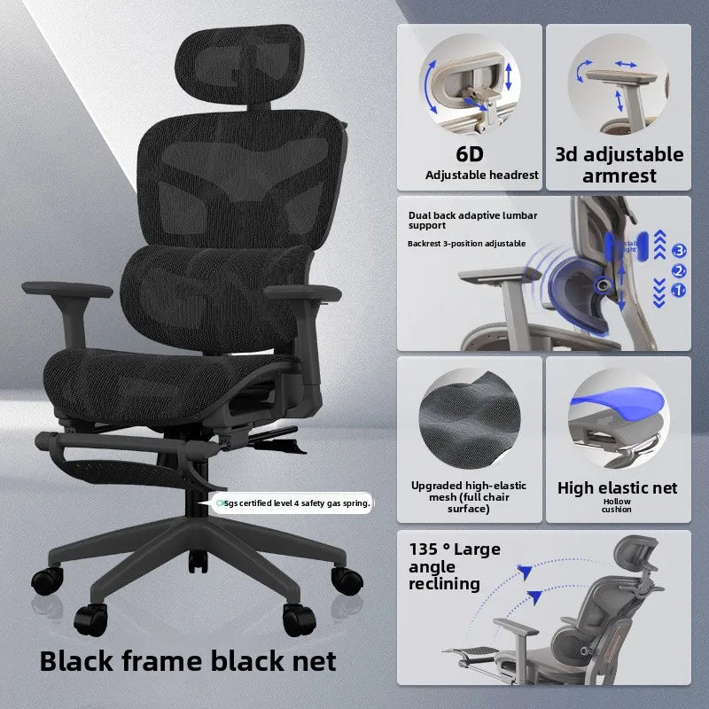 UVR Ergonomic Office Chair Adjustable Reclining Executive Chair with Armrests, Lumbar Support, Swivel Lift Gaming Chair for Home & Workspace