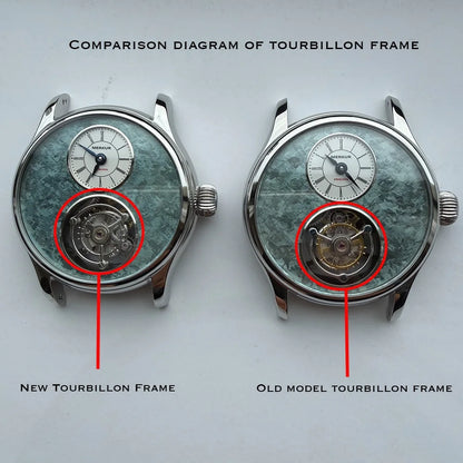 Merkur 100% Tourbillon Watch Men High Frequency 28800 Sapphire Business Watch For Men Mechanical Wristwatches Relogio Masculino