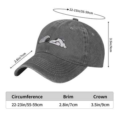 Sleeping Snoopy Baseball Caps Casual Distressed Washed  Snapback Cap Unisex Style Outdoor Summer Adjustable Caps Hat