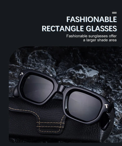 Polarized Square Punk Sunglasses Men 2026 Luxury Brand Classic Rectangle Sunglass UV400 Driving Eyewear Fashion Outdoor Shades