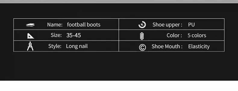 New Men Soccer Shoes FG Non-Slip Long Spikes Football Boots Soccer Cleats Training Shoes Match Ultralight Outdoor Drop Shipping