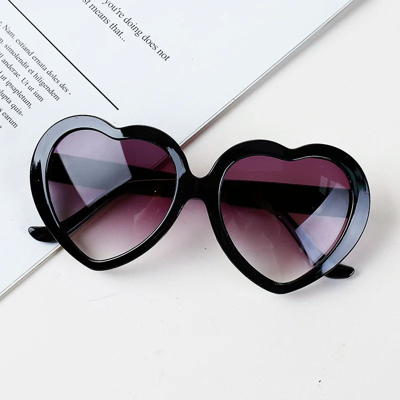 New Kids Cartoon Heart Sunflower Fruit Rabbit Ears Sunglasses Girls Boy Children Outdoor Round Polarized UV400 Sun Glasses