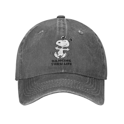 Sleeping Snoopy Baseball Caps Casual Distressed Washed  Snapback Cap Unisex Style Outdoor Summer Adjustable Caps Hat
