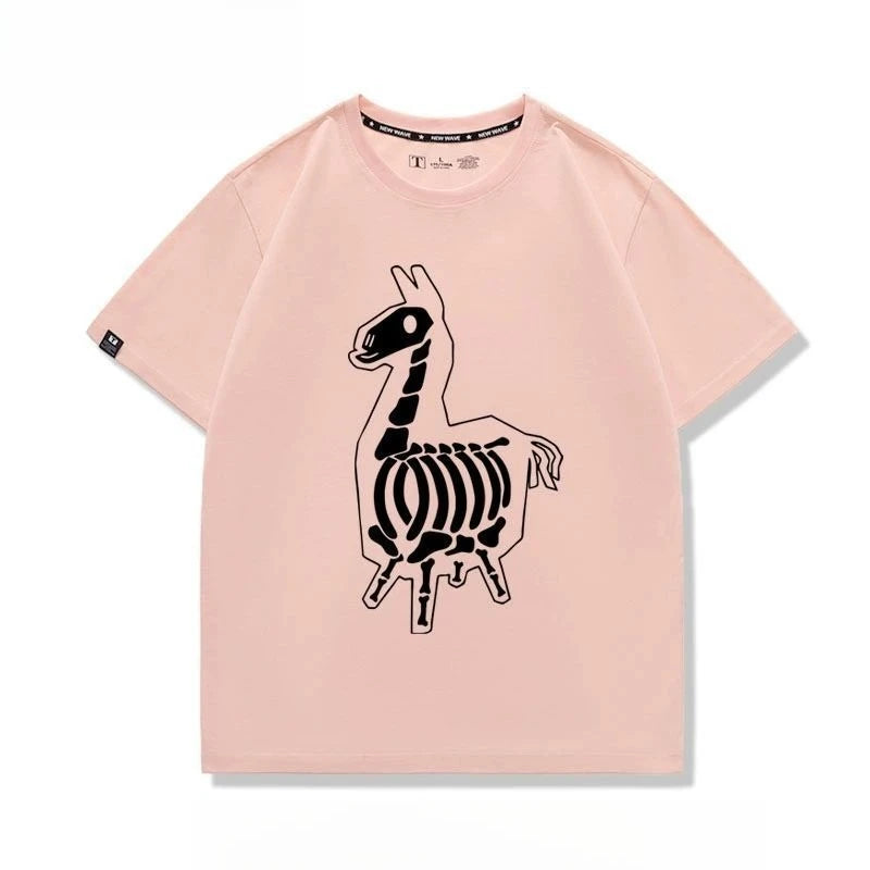 New Fortnite short-sleeved creative high-value cartoon cartoon cool printed men's and women's breathable sweat-absorbent T-shirt