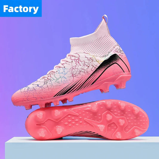 Men Professional Football Shoes Society Cleats Soccer Shoes Original Indoor Football Field Boots Grass Training TF/FG Sneakers