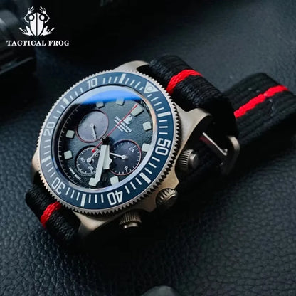 Tactical Frog FXD Titanium Quartz Watch VS75B Solar-powered Movement 20Bar Chronograph Sapphire Diving Watch BGW9 Luminous Watch