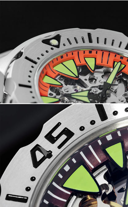 ADDIESDIVE luxury men's skeleton automatic watch sapphire glass BGW9 luminous diver's watch 200m men analog mechanical watches